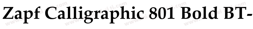 Zapf Calligraphic 801 Bold BT字体转换